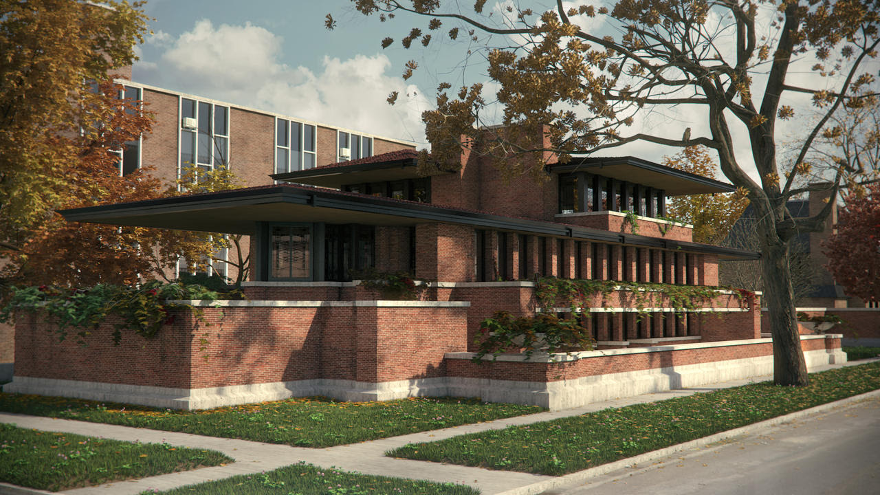 robie-house-plan-view-architecture-pinterest