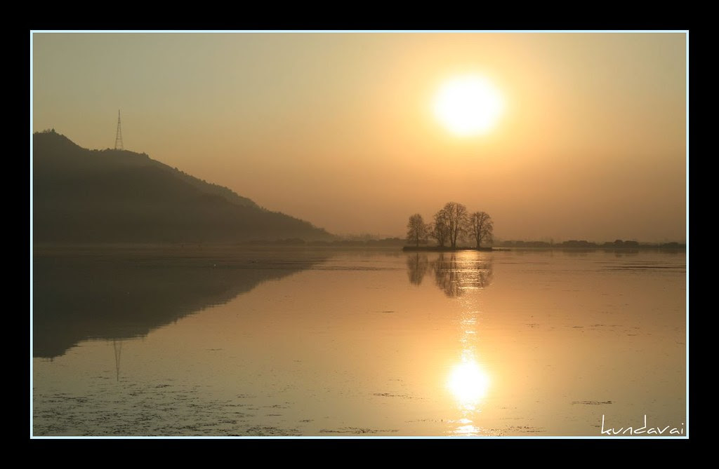 Dal lake during sunset