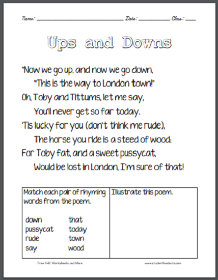 Poetry Comprehension Worksheets For 2nd Grade - Schematic Diagram