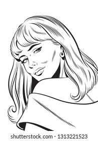Looking Over Shoulder Pose Drawing - Haha Wallpaper
