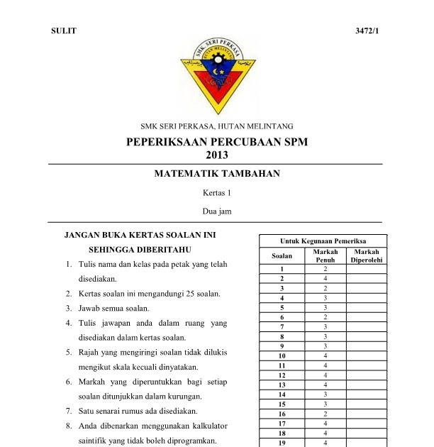 Soalan Add Math Form 5 Bab 1  Gervopa