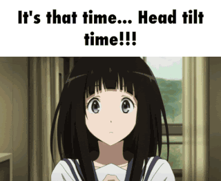 Anime Girl Head Tilt Gif