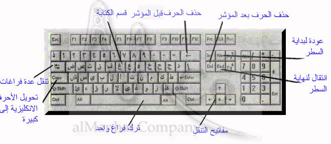 شرح لوحة المفاتيح الخاصة بالكمبيوتر بالتفصيل وبالصور