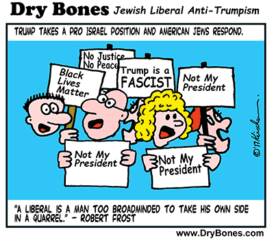 Dry Bones, Jewish, Liberal,Trump,Israel,BLM,