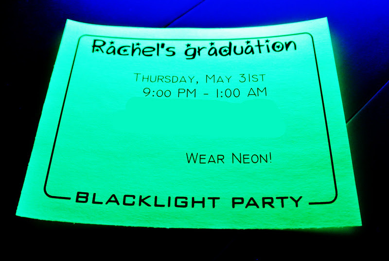 Blacklight Party Invites