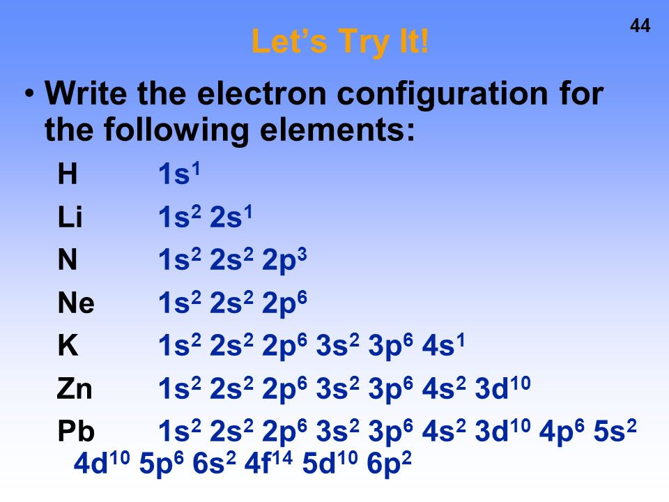 10 K ELECTRON CONFIGURATION SHORTHAND - * ElectronConfiguration