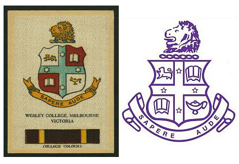 Wesley College armorial bearings