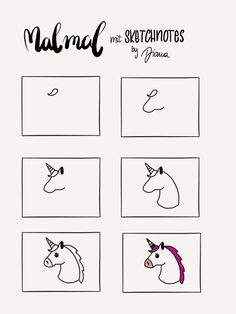 Unicorn Na Tekenen Makkelijk - Unicorn Schattige Tekeningen Makkelijk