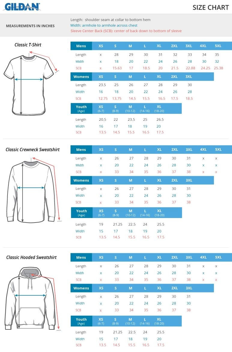 gildan heavy blend sweatpants size chart