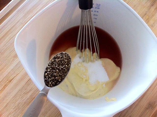 Cracked Black Pepper Added to Dressing