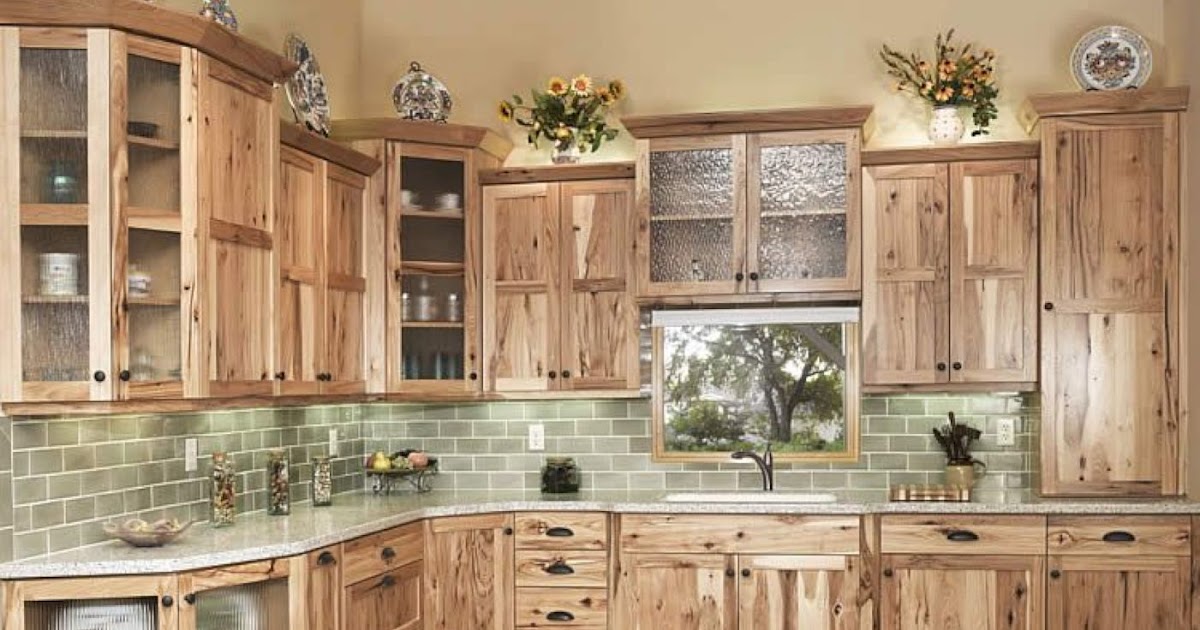 Farmhouse Rustic Hickory Kitchen Cabinets - The Best Kitchen Ideas