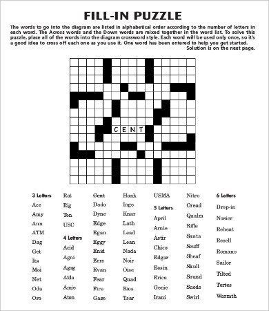 Free Printable Fill In Word Puzzles Hairstyles Ideas Groove