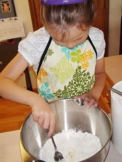 well in the flour