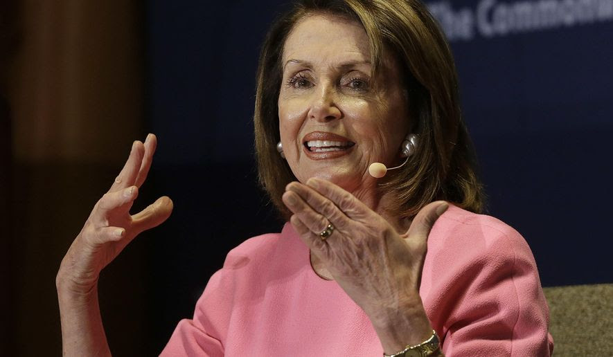 House Minority Leader Nancy Pelosi of Calif. speaks at The Commonwealth Club in San Francisco, Tuesday, May 30, 2017. (AP Photo/Jeff Chiu)