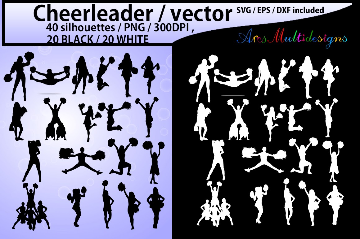 Free Cheerleaders SVG, PNG, EPS DXF File