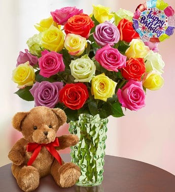 birthday flowers happy roses flower teen gifts bouquets mother mom gift cute bouquet rose debt 1800flowers stuff assorted each mothers