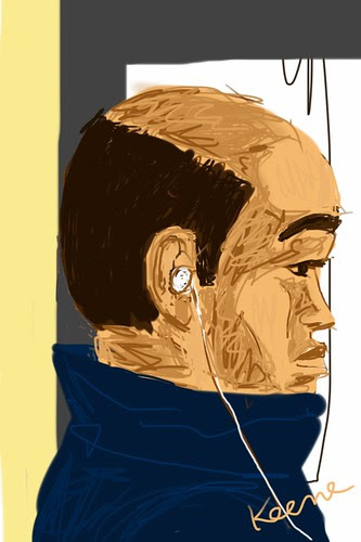 Man on PATH (iPhone drawing)