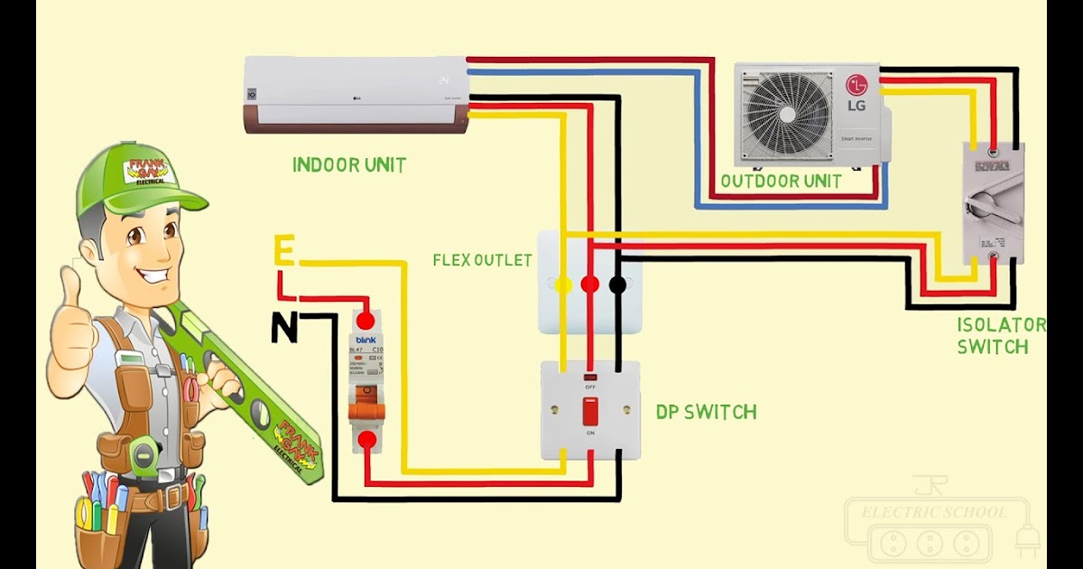 Aircon Wiring Diagrams : Split Ac Indoor To Outdoor Wiring Diagram