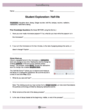 Half Life Worksheet Answers Pdf - worksheet