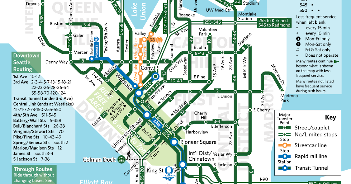 Seattle Metro Bus Routes Map | Spain Map