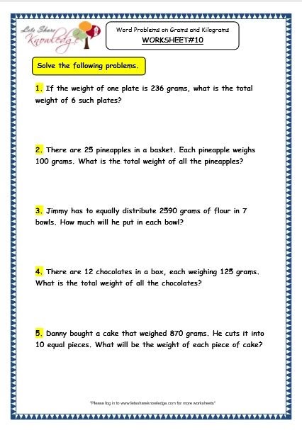 problem solving involving multiplication worksheets for grade 3