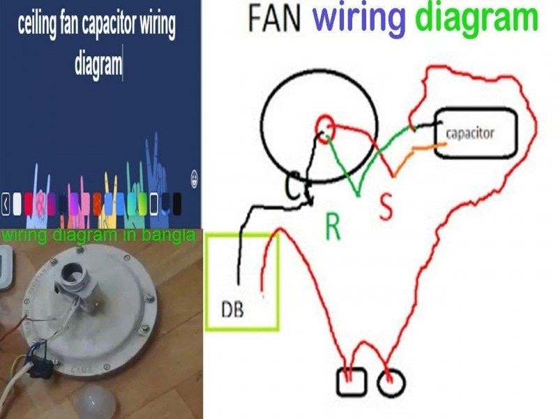 Single Phase Fan Wiring Diagram With Capacitor - WIRGRAM