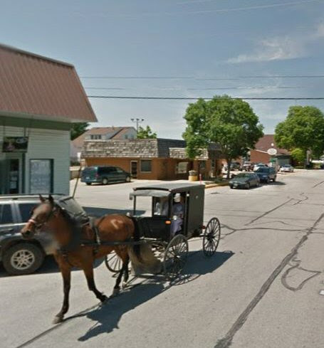 Note the horse DEFEATING the pollution-control device with his tail.