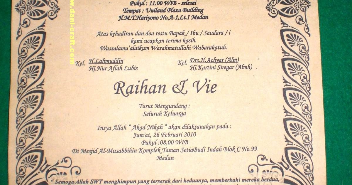 Contoh Undangan Pernikahan Bahasa Jawa