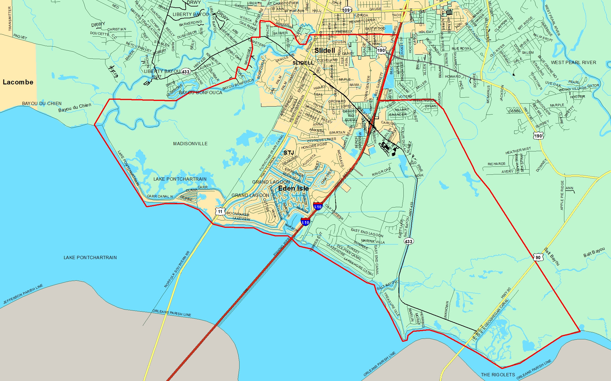 St Tammany Parish Zoning Map - Maps For You