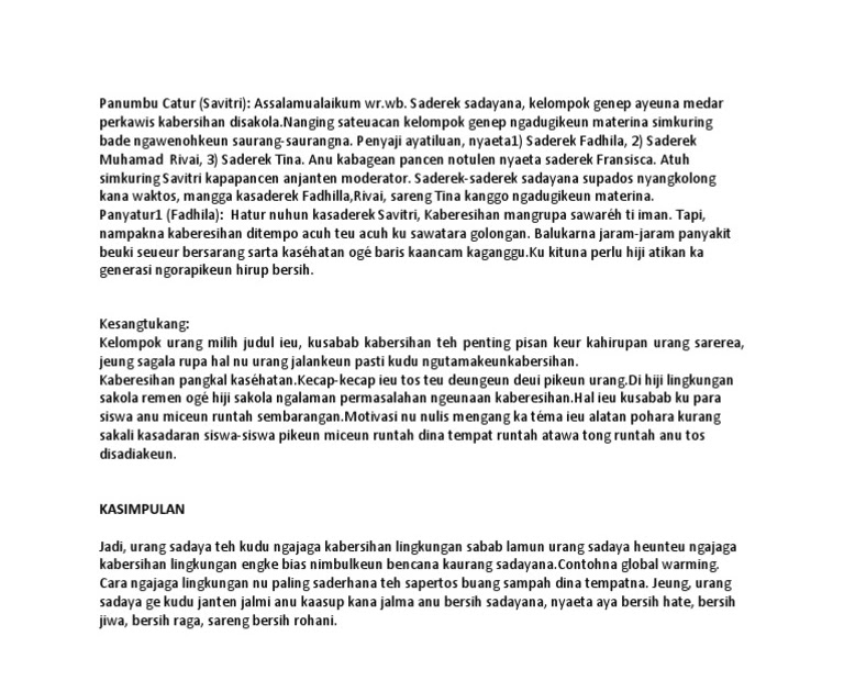 Struktur Omongan Panumbu Catur Dina Lumangsungna Diskusi