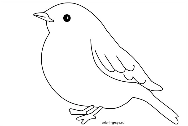 Easy Bird Coloring Pages