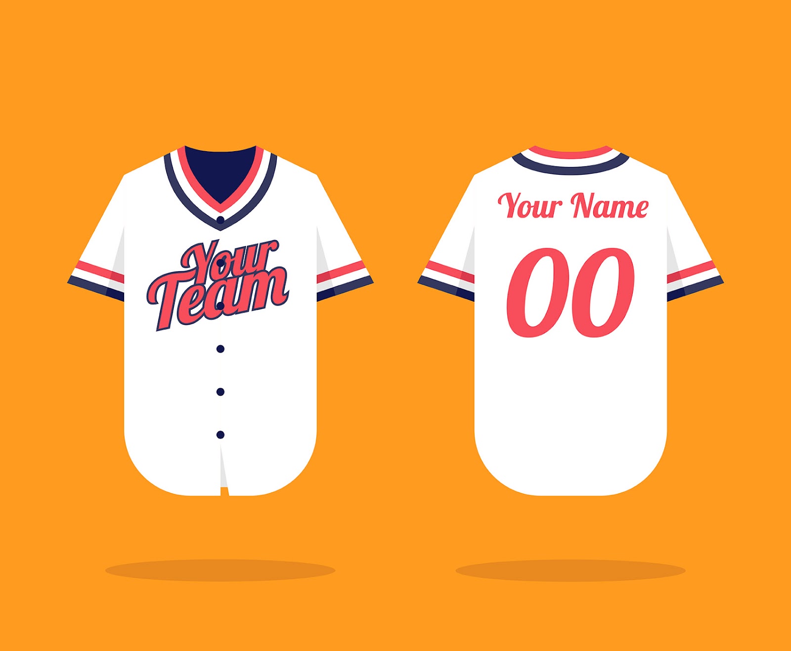 Vector Baseball Jersey Mockup - Free Layered SVG Files - Free PSD