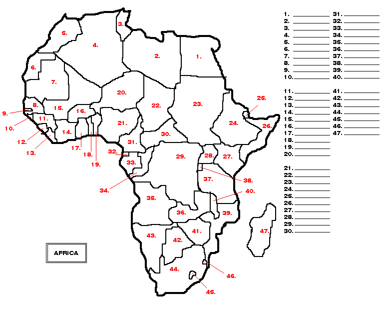 25 Awesome Fill In Map Of Africa