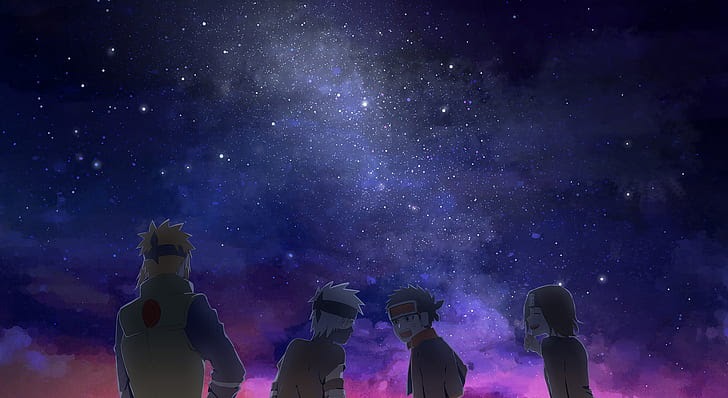 24++ Anime Night Sky Wallpaper 4k - Baka Wallpaper
