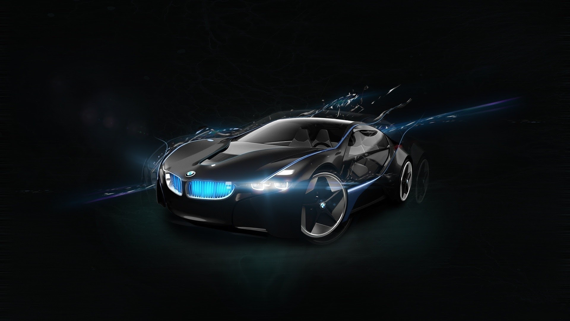 Black And Blue Car Wallpaper