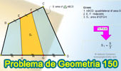 Problema de Geometría 150. Cuadrilátero, Área, Trisección del lado.