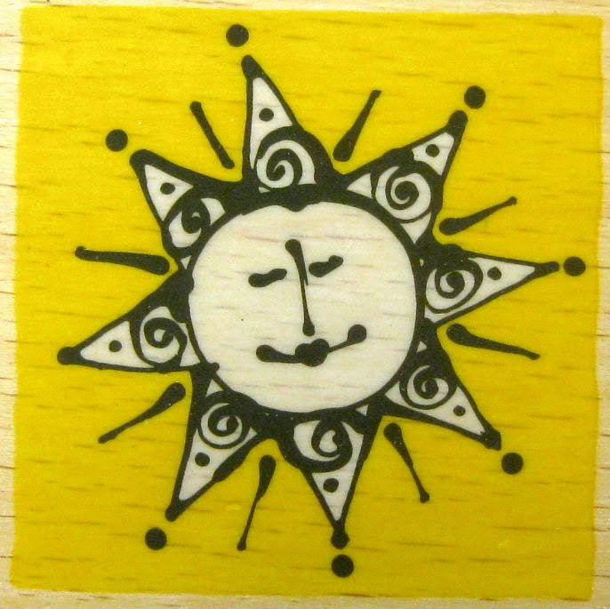 Smiling Sun rubber stamp - DoorNumberTwo Smiling Sun rubber stamp - DoorNumberTwo