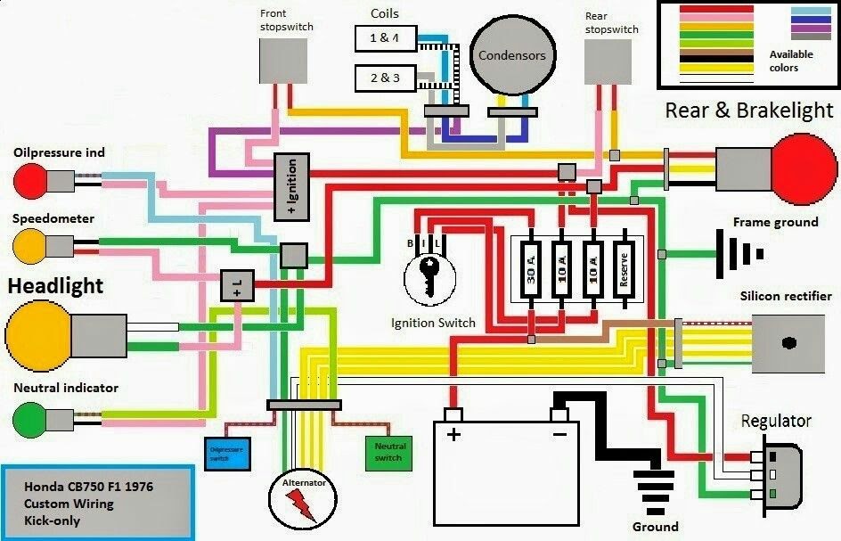 Cafe Cb750 Wiring Diagram - Wiring Diagram Schema