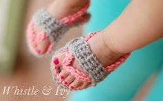 How-To: Crocheted Baby Flip Flop Sandals