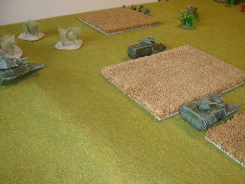 Patrol moves through fields
