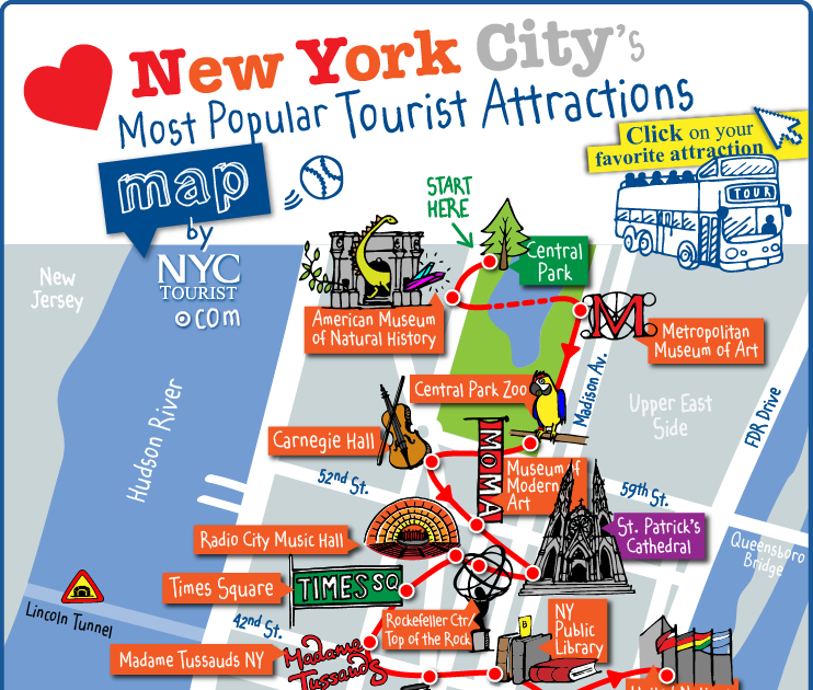 tourist map new york