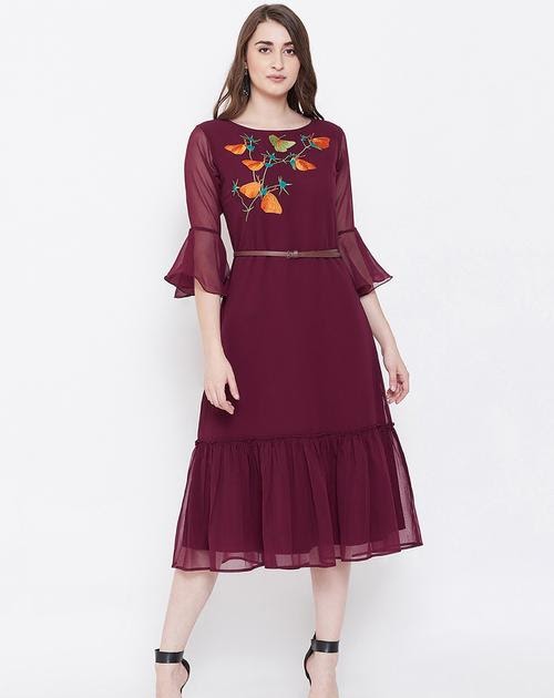 western long frocks for women