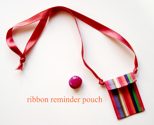 ribbon reminder pouch
