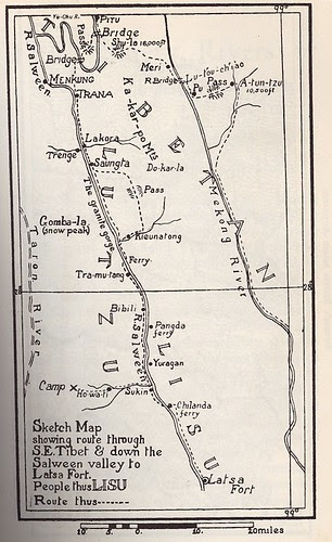 Frank Kingdon Ward's Salween map