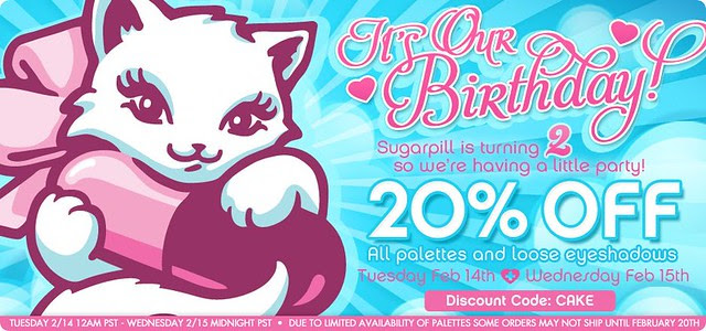 sugarpill birthday sale 2012