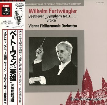 FURTWANGLER, WILHELM beethoven; symphony no.3 in e flat major eroica