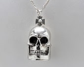 Skull Bell necklace Blue Bayer Design NYC - billyblue22