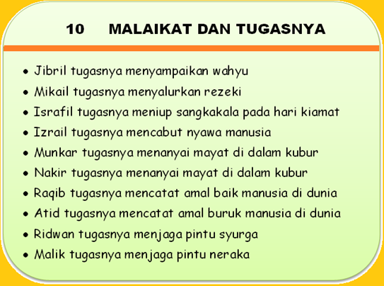 Tugas Malaikat Atid Yaitu / 10 Nama Dan Tugas Malaikat Yang Wajib