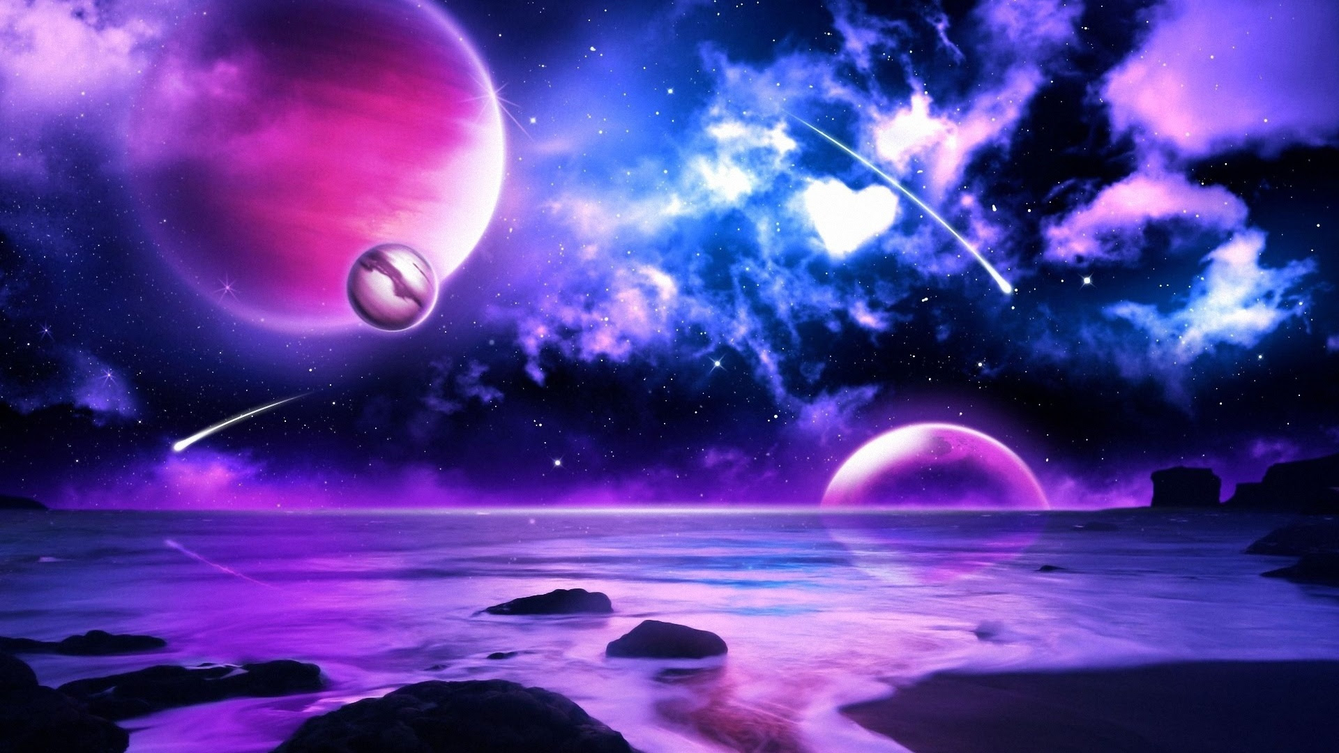 HD Purple Space Wallpaper - WallpaperSafari
