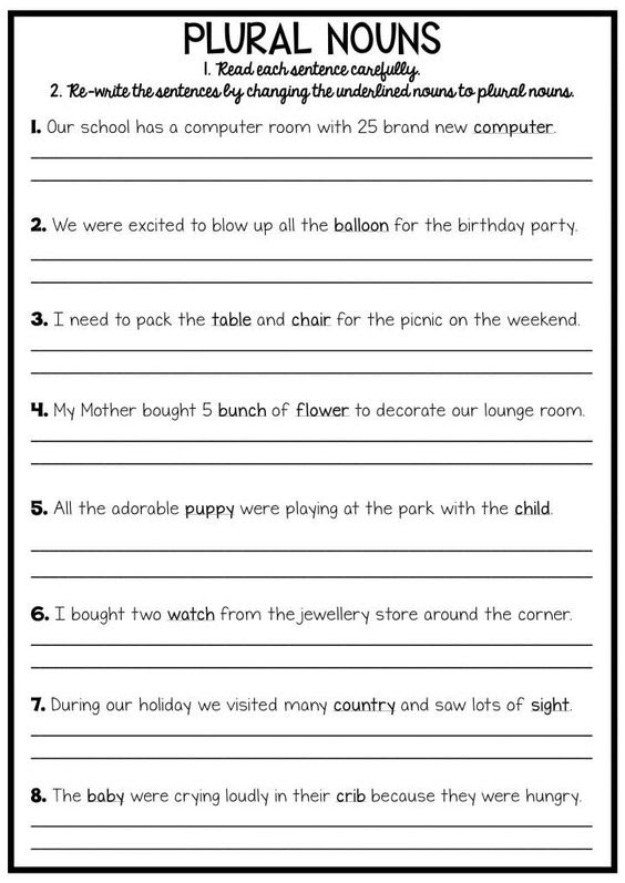 English For Grade 7 Worksheets Free